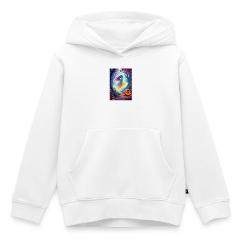 geist   - Kinder Premium Organic Hoodie - Weiß - Vorne - AI Model Kid Female (0cm)