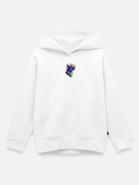 Neonwolf Flammenzauber - Kinder Premium Organic Hoodie - Weiß