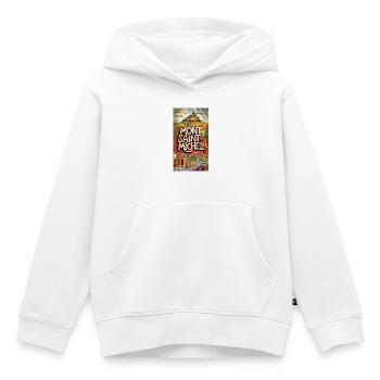 Mont Saint-Michel Psychedelic Skyline France City - Kids Premium Organic Hoodie - white - Front - AI Model Kid Female (0cm)