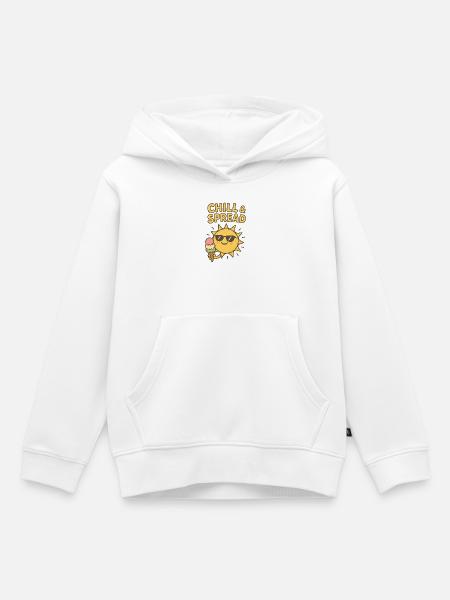 Chill & Spread Sonne Eis Spaß - Kinder Premium Organic Hoodie - Weiß