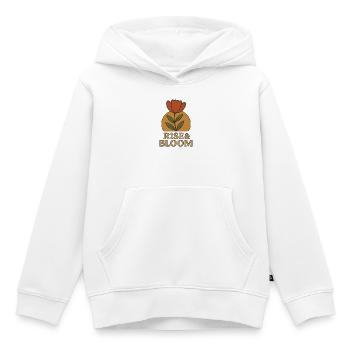 Rise & Bloom - Kids Premium Organic Hoodie - white - Front - AI Model Kid Female (0cm)