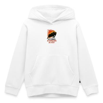 Signe astrologique du Bélier - Astrologie - Sweat Premium à capuche enfant bio - blanc - Devant - AI Model Kid Female (0cm)