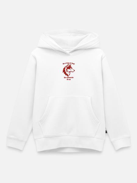 Schlafender innerer Wolf - Kinder Premium Organic Hoodie - Weiß