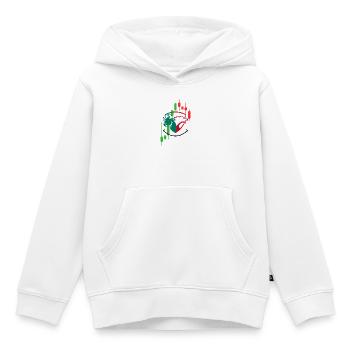 Marché baissier et marché haussier - Sweat Premium à capuche enfant bio - blanc - Devant - AI Model Kid Female (0cm)