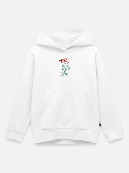 Pizza Lovers Club - Kinder Premium Organic Hoodie - Weiß