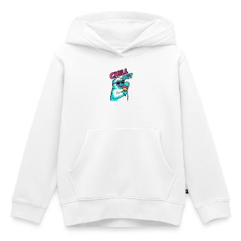 Chill Out Yeti - Kinder Premium Organic Hoodie - Weiß - Vorne - AI Model Kid Female (0cm)