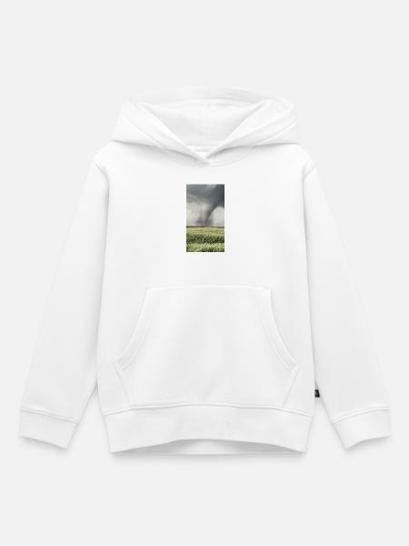 Tornado - Kinder Premium Organic Hoodie - Weiß