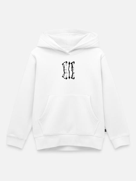 EliteBasin_Plan - Sweat Premium à capuche enfant bio - blanc