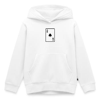 As de pique - Sweat Premium à capuche enfant bio - blanc - Devant - AI Model Kid Female (0cm)