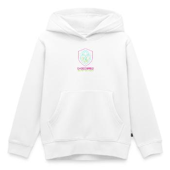 Bouclier 0xSécurisé testeur d'intrusion cyber - Sweat Premium à capuche enfant bio - blanc - Devant - AI Model Kid Female (0cm)