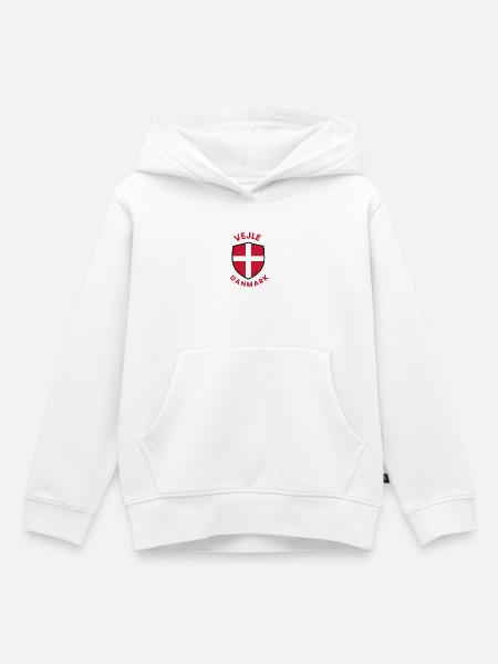 Vejle, Dänemarks Flaggenschild - Kinder Premium Organic Hoodie - Weiß