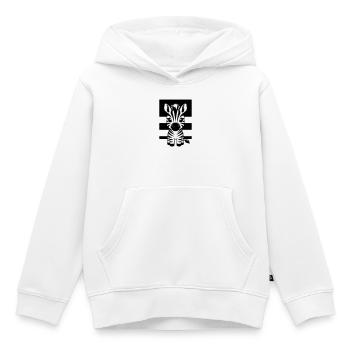 Niedliches Zebra - Kinder Premium Organic Hoodie - Weiß - Vorne - AI Model Kid Female (0cm)