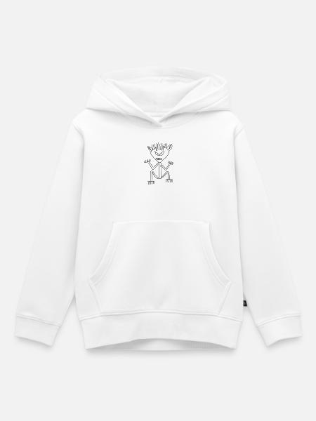 Mauvaise journée - Sweat Premium à capuche enfant bio - blanc