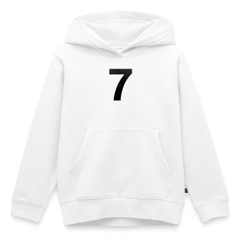 Grunge Seven Scratches - Sweat Premium à capuche enfant bio - blanc - Devant - AI Model Kid Female (0cm)