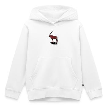 Oryx auf Felsen - Kinder Premium Organic Hoodie - Weiß - Vorne - AI Model Kid Female (0cm)
