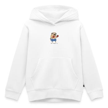 Ich bin ein Boxer, lustiger Boxer, Mopshund, Wortspiel - Kinder Premium Organic Hoodie - Weiß - Vorne - AI Model Kid Female (0cm)