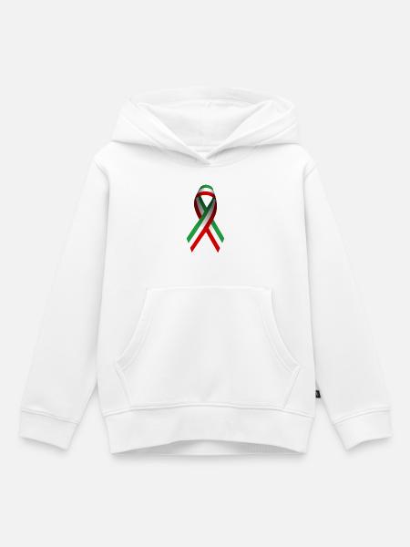 Peace for Iran - Ribbon - Kinder Premium Organic Hoodie - Weiß