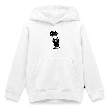 Lustige Katze "Fass mich nicht an" - Kinder Premium Organic Hoodie - Weiß - Vorne - AI Model Kid Female (0cm)