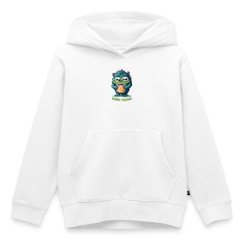 Coffee Monster - Caffeine Zombie - Morning Grouch - Kids Premium Organic Hoodie - white - Front - AI Model Kid Female (0cm)
