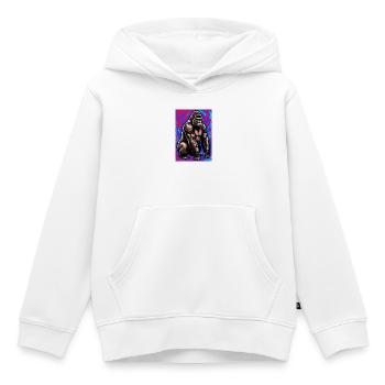 Gorilla - Kinder Premium Organic Hoodie - Weiß - Vorne - AI Model Kid Female (0cm)
