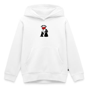 Brautpaar Ehepaar Hochzeit - Kinder Premium Organic Hoodie - Weiß - Vorne - AI Model Kid Female (0cm)