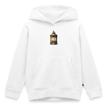 Lanterne Soleil Lune - Sweat Premium à capuche enfant bio - blanc - Devant - AI Model Kid Female (0cm)