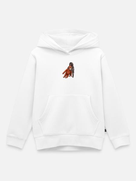 Punch Punch-Kun - Äffchen - Kinder Premium Organic Hoodie - Weiß
