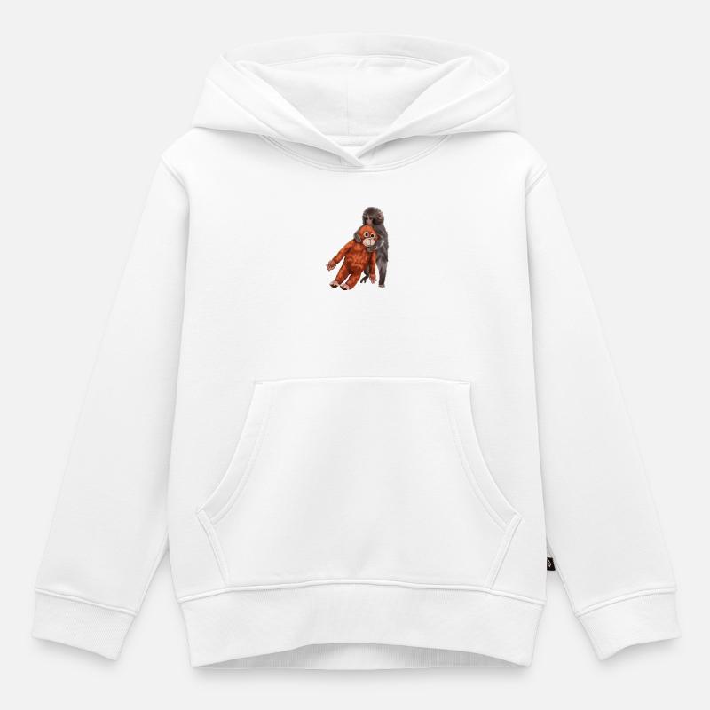 Punch Punch-Kun - Äffchen - Kinder Premium Organic Hoodie - Weiß