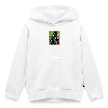 Gorilla - Kinder Premium Organic Hoodie - Weiß - Vorne - AI Model Kid Female (0cm)