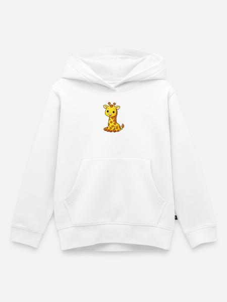 Kuschelige Giraffenfreude - Kinder Premium Organic Hoodie - Weiß