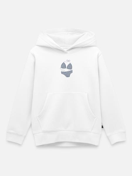 PolkaDot Bikini Muster - Kinder Premium Organic Hoodie - Weiß