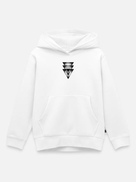 Dreiecksdesign - Kinder Premium Organic Hoodie - Weiß