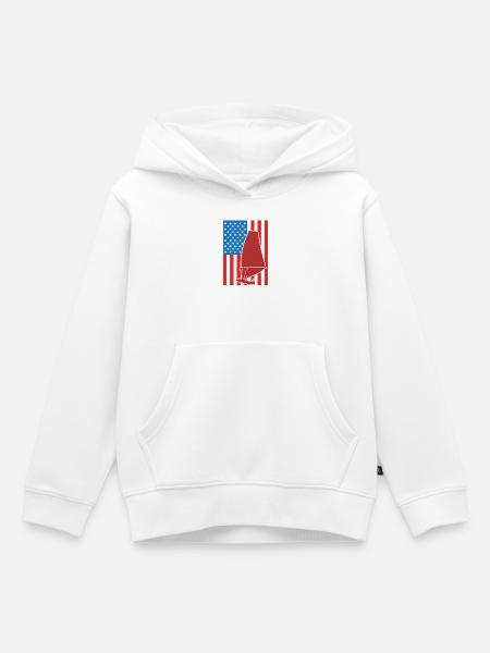 USA Windsurfen 4. Juli - Kinder Premium Organic Hoodie - Weiß