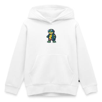 Turtle Comic Holiday - Sweat Premium à capuche enfant bio - blanc - Devant - AI Model Kid Female (0cm)