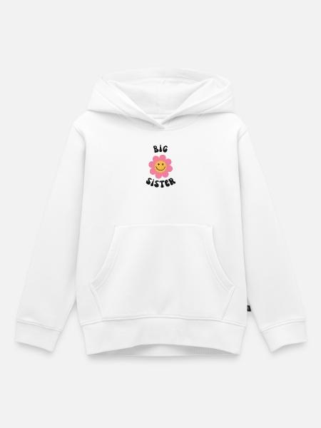 große Schwester - Kinder Premium Organic Hoodie - Weiß