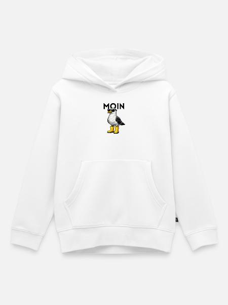 Moin Moewe - Kinder Premium Organic Hoodie - Weiß