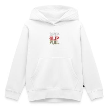 Grip Slip Pull - Sweat Premium à capuche enfant bio - blanc - Devant - AI Model Kid Female (0cm)