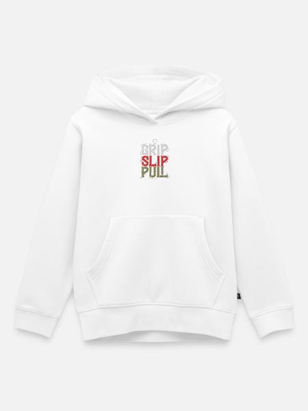 Grip Slip Pullover - Kinder Premium Organic Hoodie - Weiß