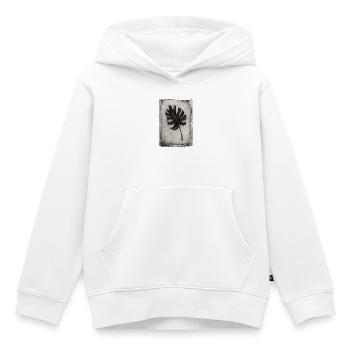Plante de Monstera - Gravée à la main imprimable - Sweat Premium à capuche enfant bio - blanc - Devant - AI Model Kid Female (0cm)