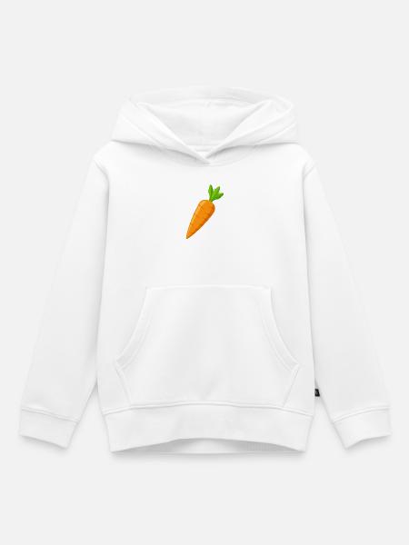 Karotte - Kinder Premium Organic Hoodie - Weiß