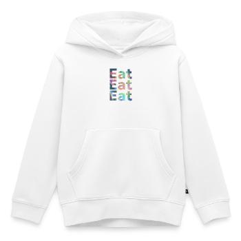Retro Eat gourmand  - Sweat Premium à capuche enfant bio - blanc - Devant - AI Model Kid Female (0cm)