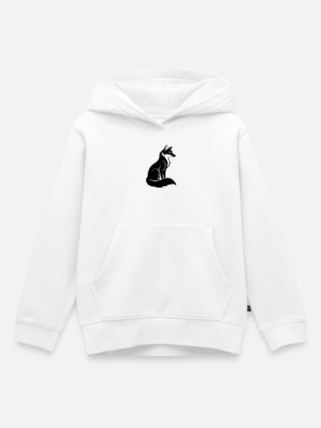 Fuchs - Kinder Premium Organic Hoodie - Weiß
