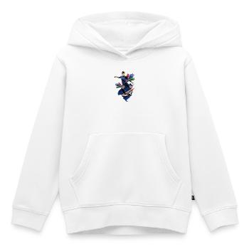 Cap-Vert - Cap-Vert - Drapeau - Sweat Premium à capuche enfant bio - blanc - Devant - AI Model Kid Female (0cm)
