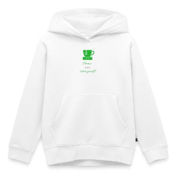 TEA-RIFFIC (Green + Grey) - Kids Premium Organic Hoodie - white - Front - AI Model Kid Female (0cm)