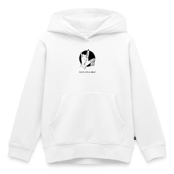 Orientation [07.1] [Orientation] [PX] - Sweat Premium à capuche enfant bio - blanc - Devant - AI Model Kid Female (0cm)