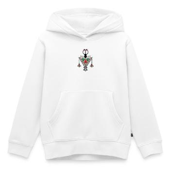 Bijoux de Kabylie - Sweat Premium à capuche enfant bio - blanc - Devant - AI Model Kid Female (0cm)