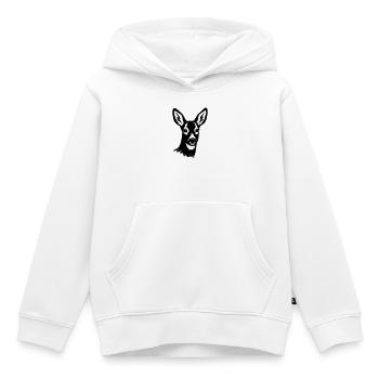 Deer Outline Forest Animal Cottagecore Friends of Nature - Kids Premium Organic Hoodie - white - Front - AI Model Kid Female (0cm)