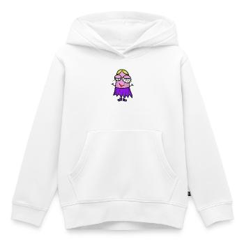 Girl with purple clothes and satisfied face - Kids Premium Organic Hoodie - white - Front - AI Model Kid Female (0cm)