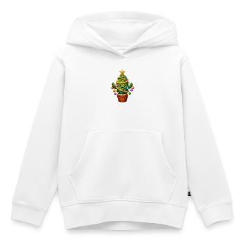 Kaktus Weihnachtsbaum Lächelkunst - Kinder Premium Organic Hoodie - Weiß - Vorne - AI Model Kid Female (0cm)