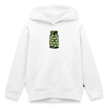 Froschglas: Verspielter Amphibienstapel - Kinder Premium Organic Hoodie - Weiß - Vorne - AI Model Kid Female (0cm)